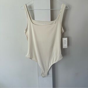 SWS CONTOUR CREAM THONG BODY SUIT SZ LARGE NEW